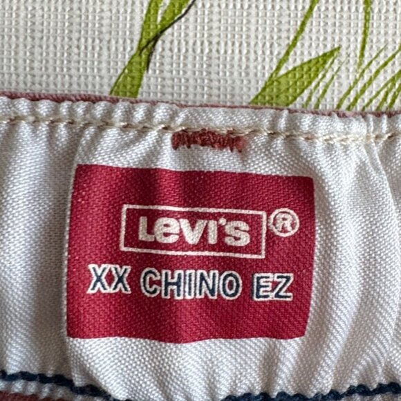 Levis XX Chino EZ Mens Shorts Coral Red Cotton Blend Size Large - Picture 5 of 7